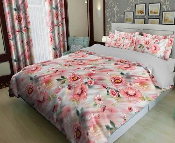 تصویر 3 از رو تختی گل‌ دار رمانتیک برای دکور عاشقانه